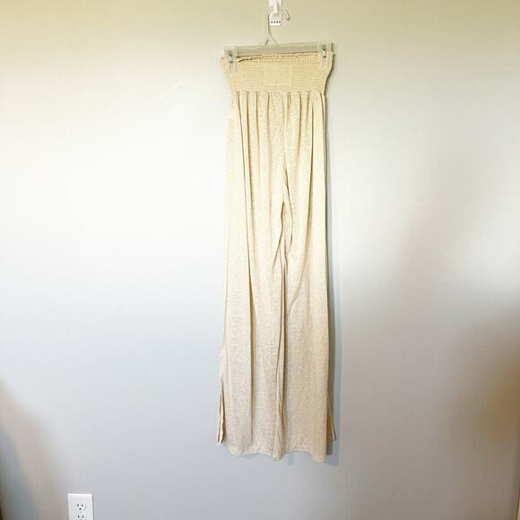 Pitusa cream pull on cover up pants burnout women’s - Picture 2 of 11